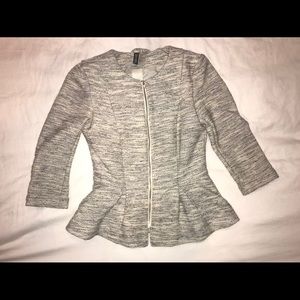 Peplum knit jacket
